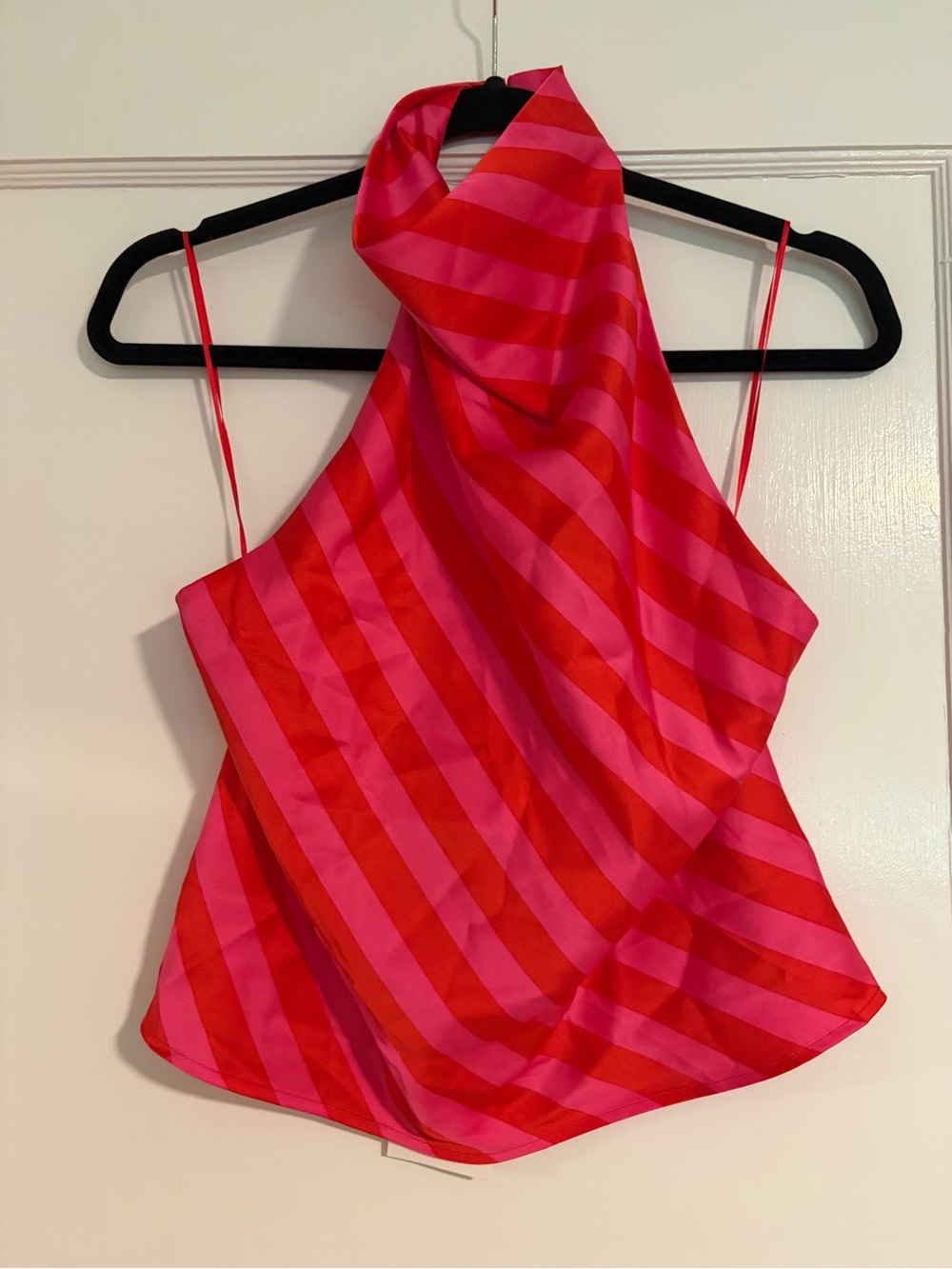 NWT ZARA Striped Halter Silky Top, Size S